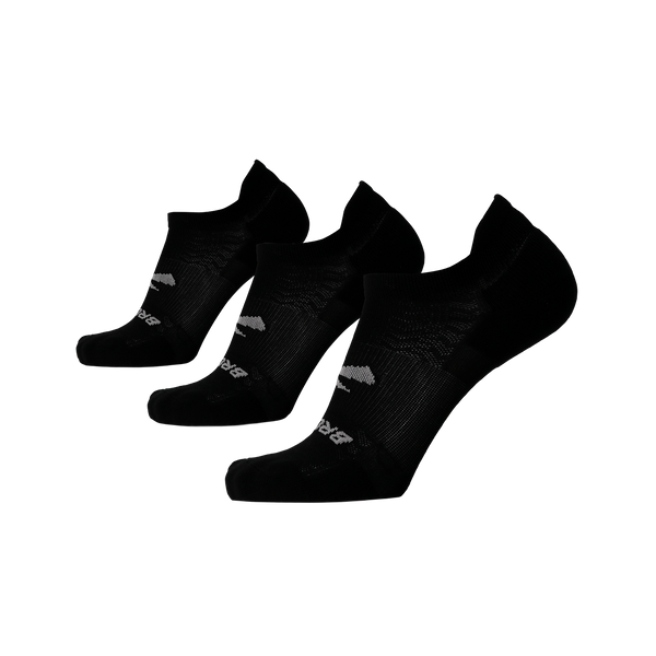 Brooks Run-In No Show 3-Pack Black