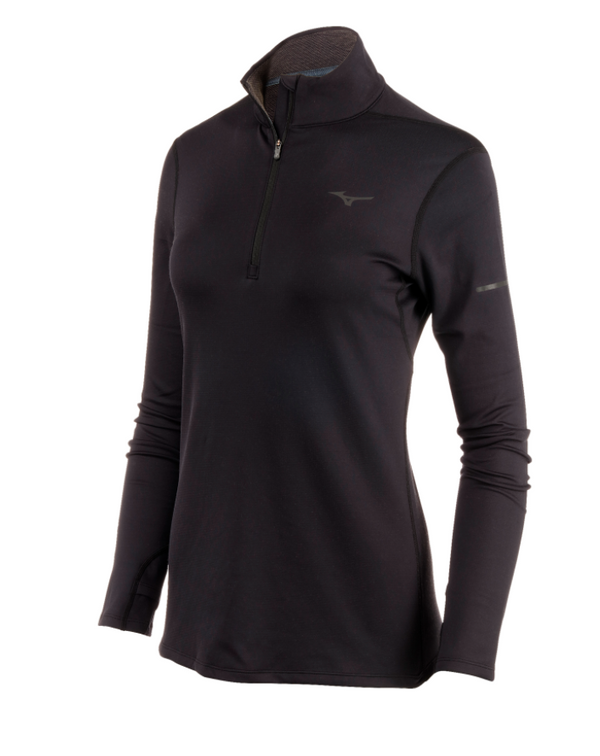 Mizuno Women's Breath Thermo Half Zip Black