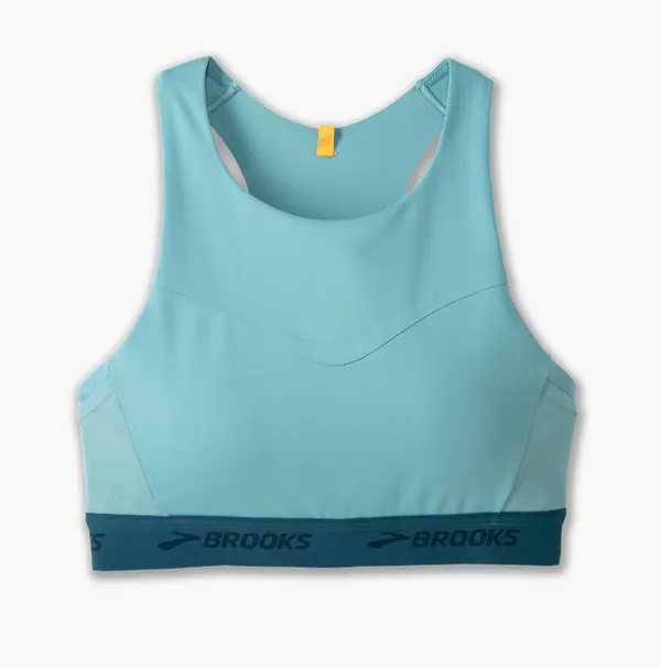 Brooks 3 Pocket Sports Bra Aqua/Moroccan Blue