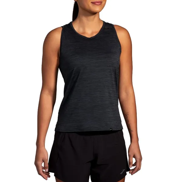 Brooks Women's Luxe Tank Htr Deep Black